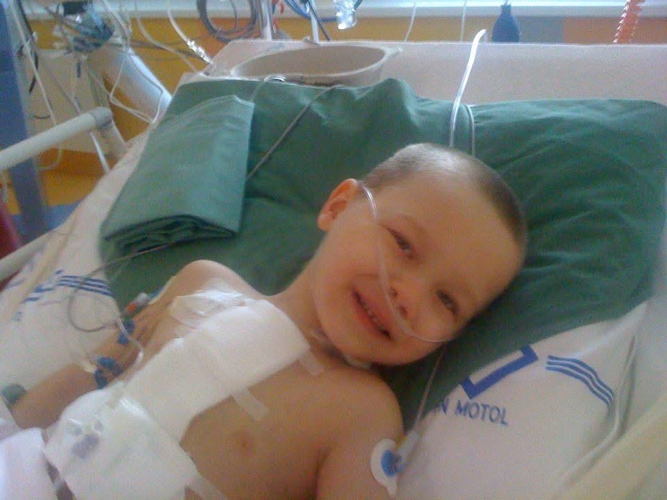 David počas jednej z hospitalizácií v detstve