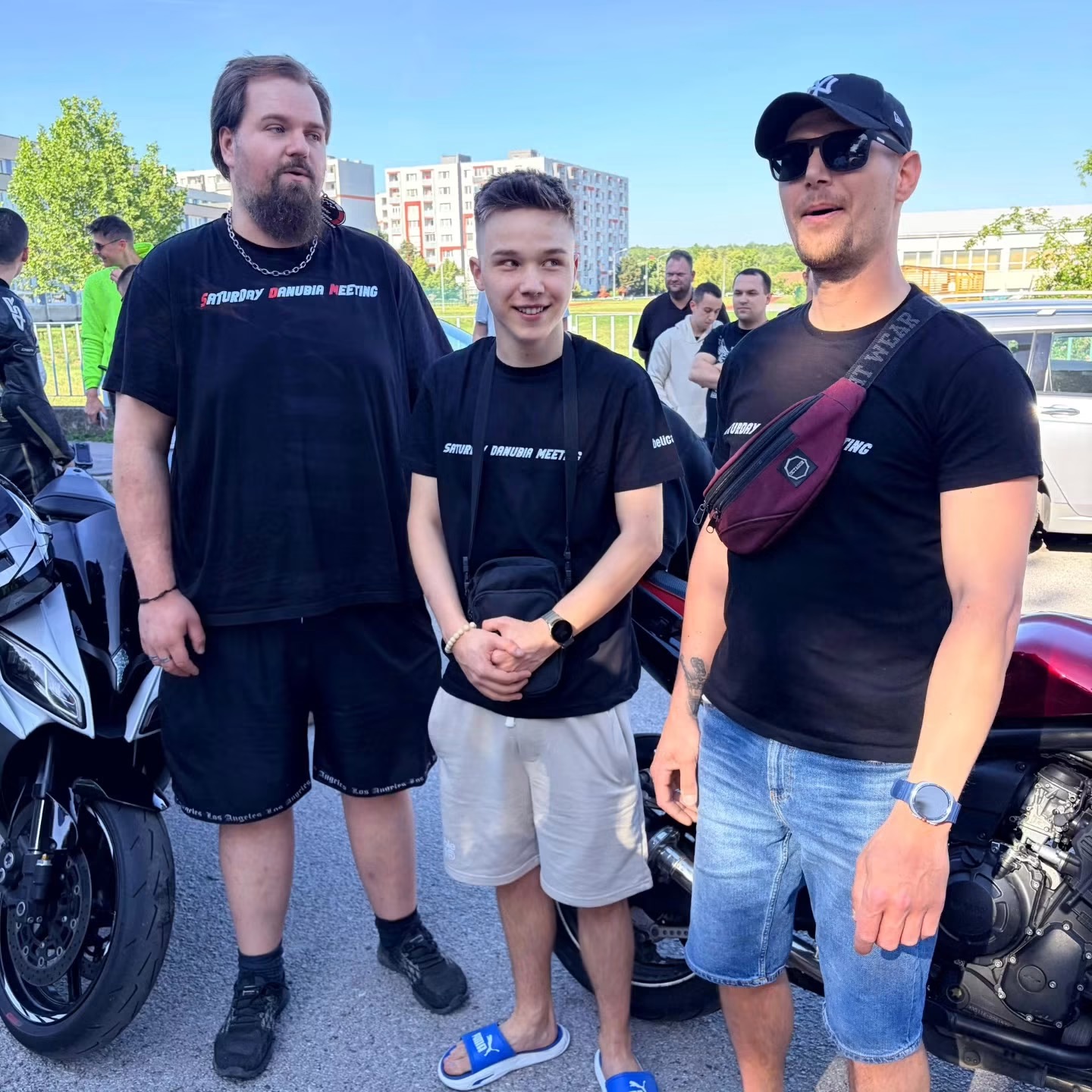 David na stretnutí pri motorkách